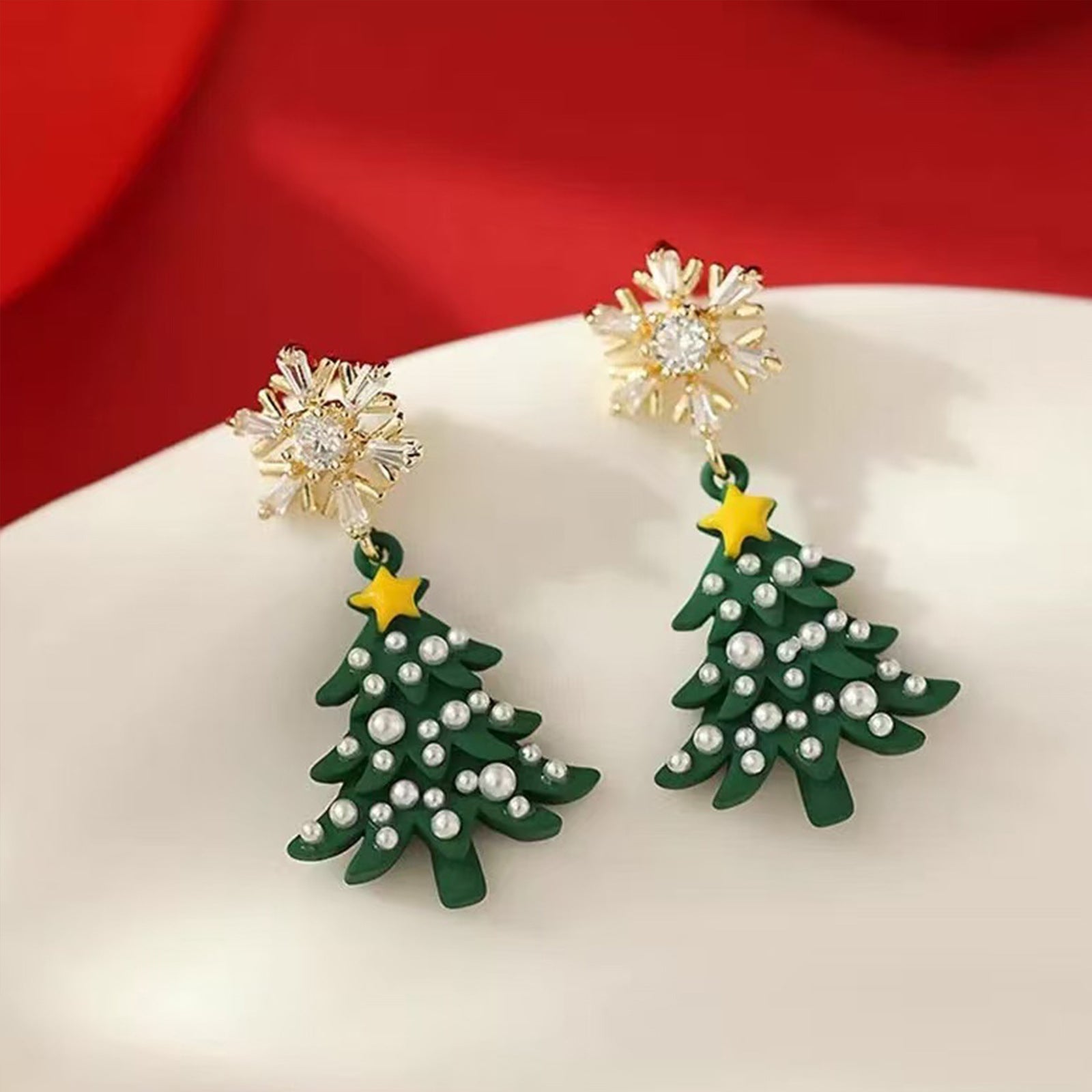 Wholesale Christmas Series Asymmetrical Earrings